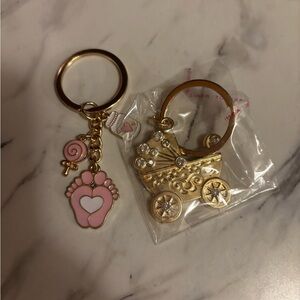 7 Assorted Baby Shower Keychains
